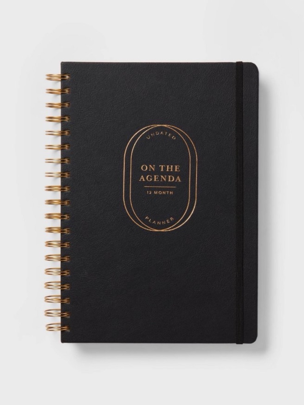 Twin Wire 7"x10" Planner Black leatherette